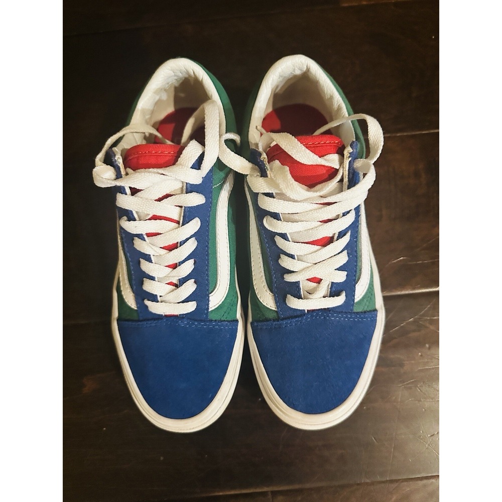 Vans Old Skool Yacht Club Blue Green Yellow Red Skate Shoes Mens 4 VN0A38G1R1Q